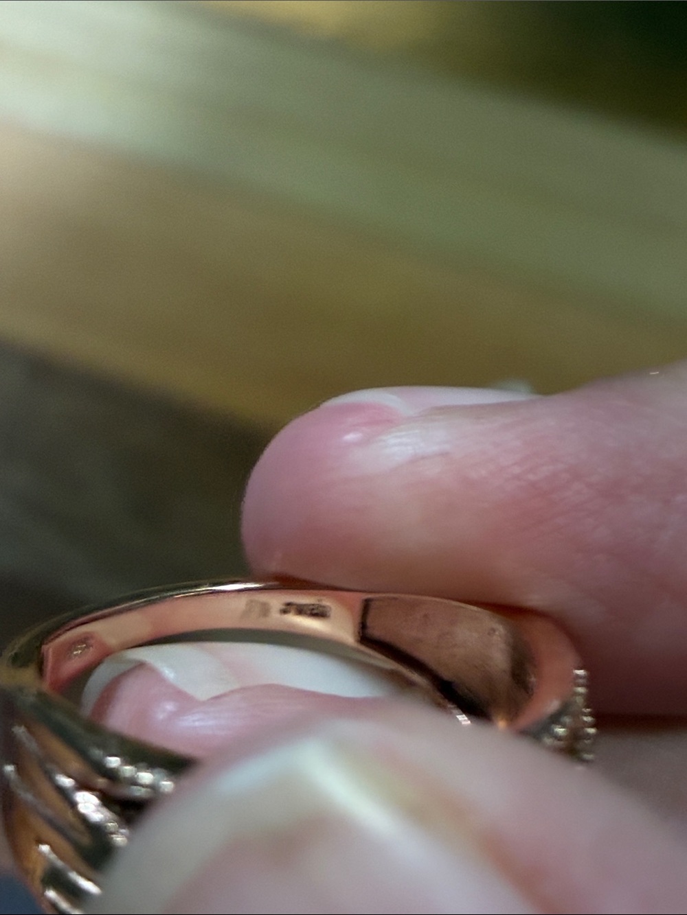 Zales Rose Gold Crisscross Pave Band Ring - Picture 3 of 3